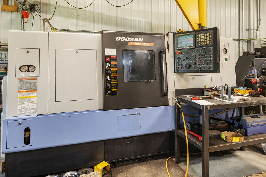 Precision CNC part in machine