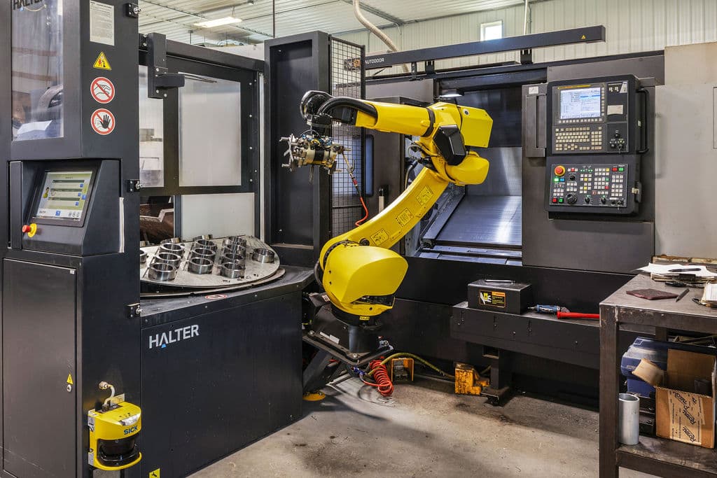 CNC machining in progress